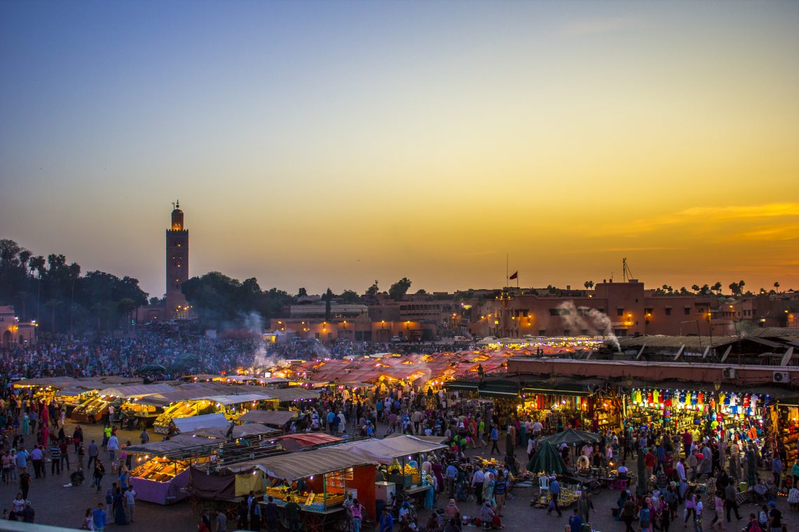 marrakesh sunset from dinner