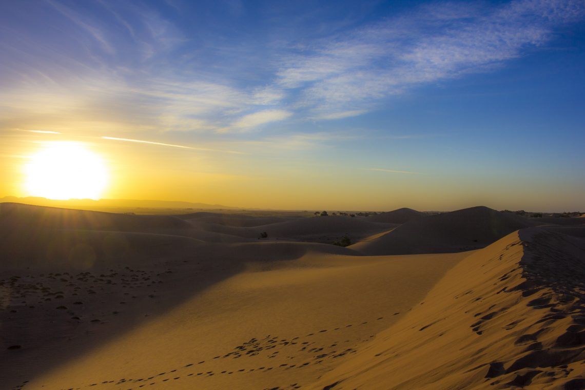 sunset in the Sahara