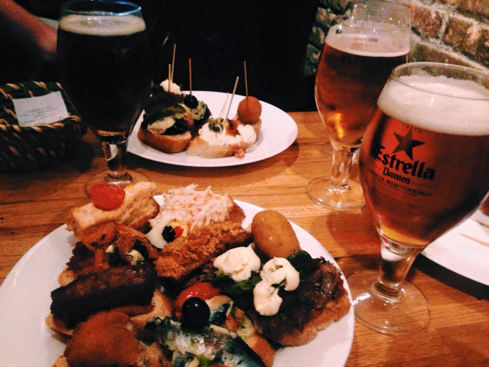 tapas and beer