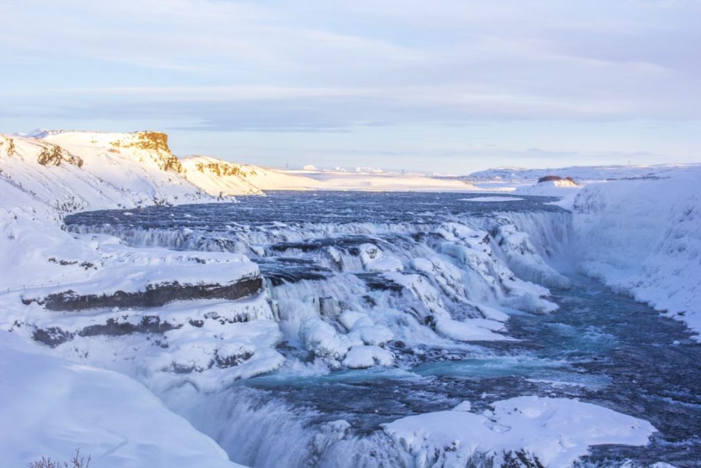 Gullfoss waterfall golden cirlce solo female travel icelend winter roadtrip_1