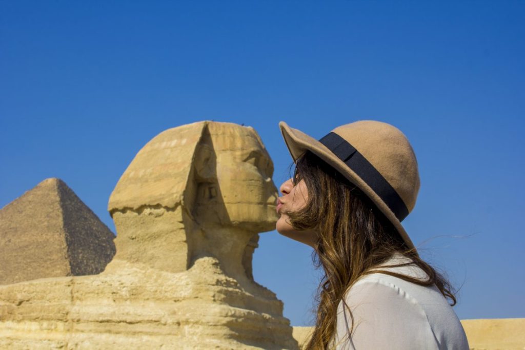 kissing sphinx - Travel Talk Tours Solo female travel egypt