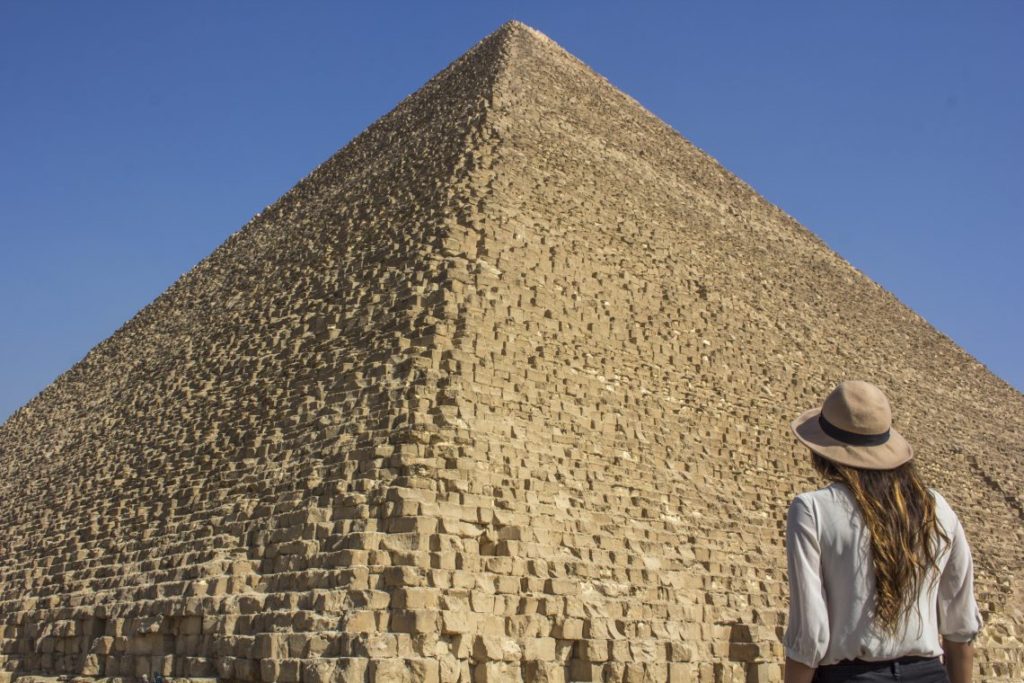 looking away the great pyramid of giza - Travel Talk Tours Solo female travel egypt