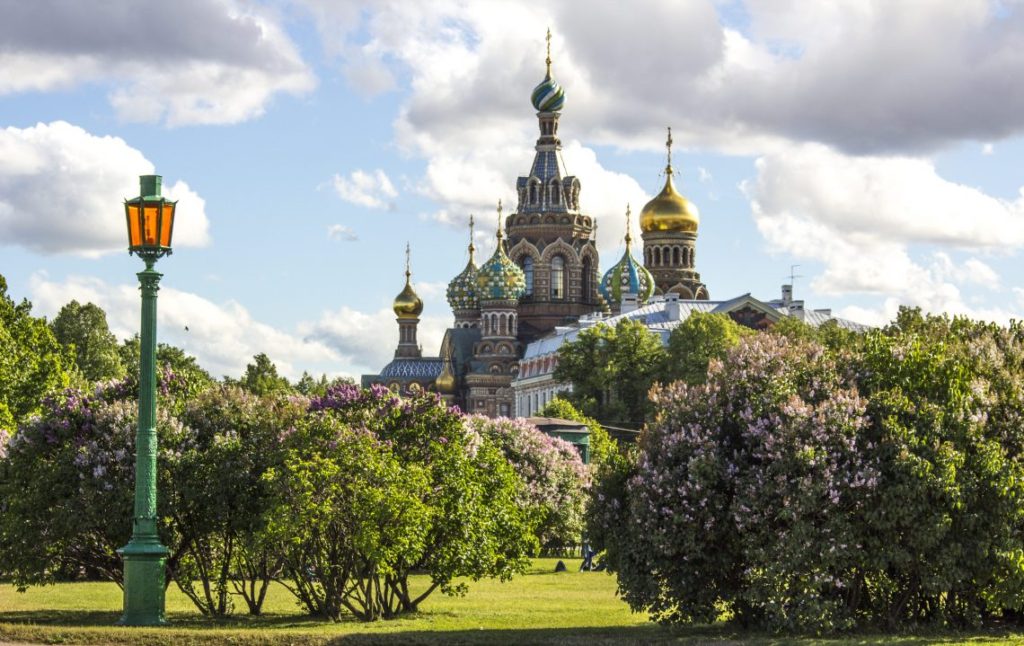 Chruch of our Saviour from park, St Petersburg, Russia, Solo Female Travel Blog Wanderlust Photography