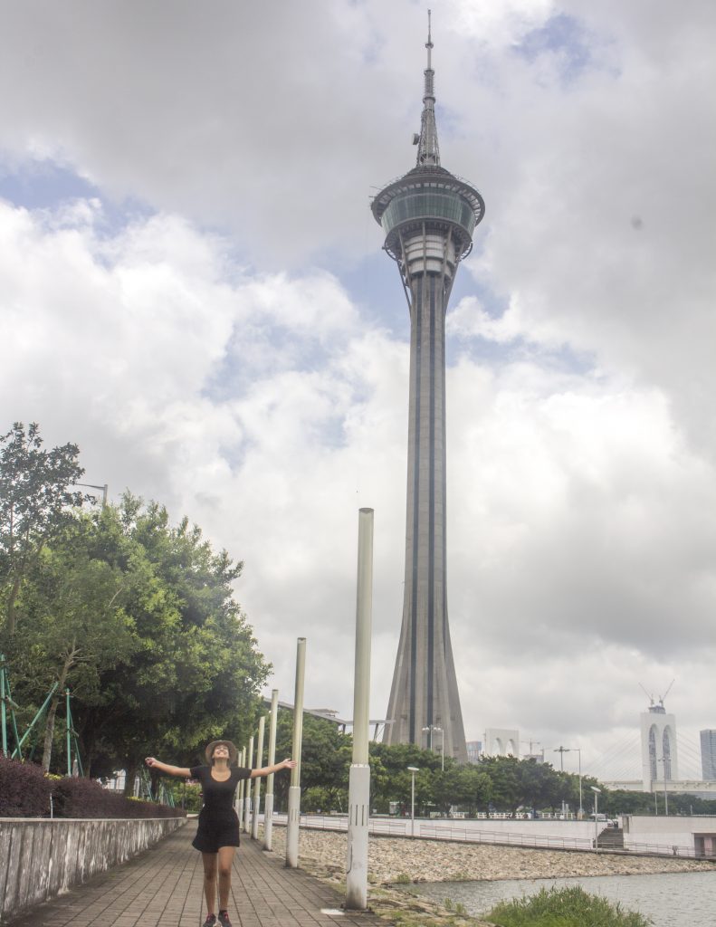 leaving macau tower bungee jump 