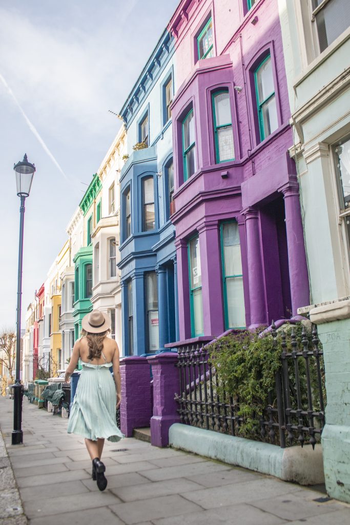 Instagrammable streets in Notting Hill London Lancaster Road Solo Female Travel Blog