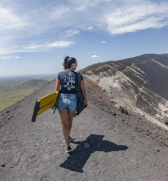 Today is going to be a Volcano Day shirt. Summit of Cerro Negro.